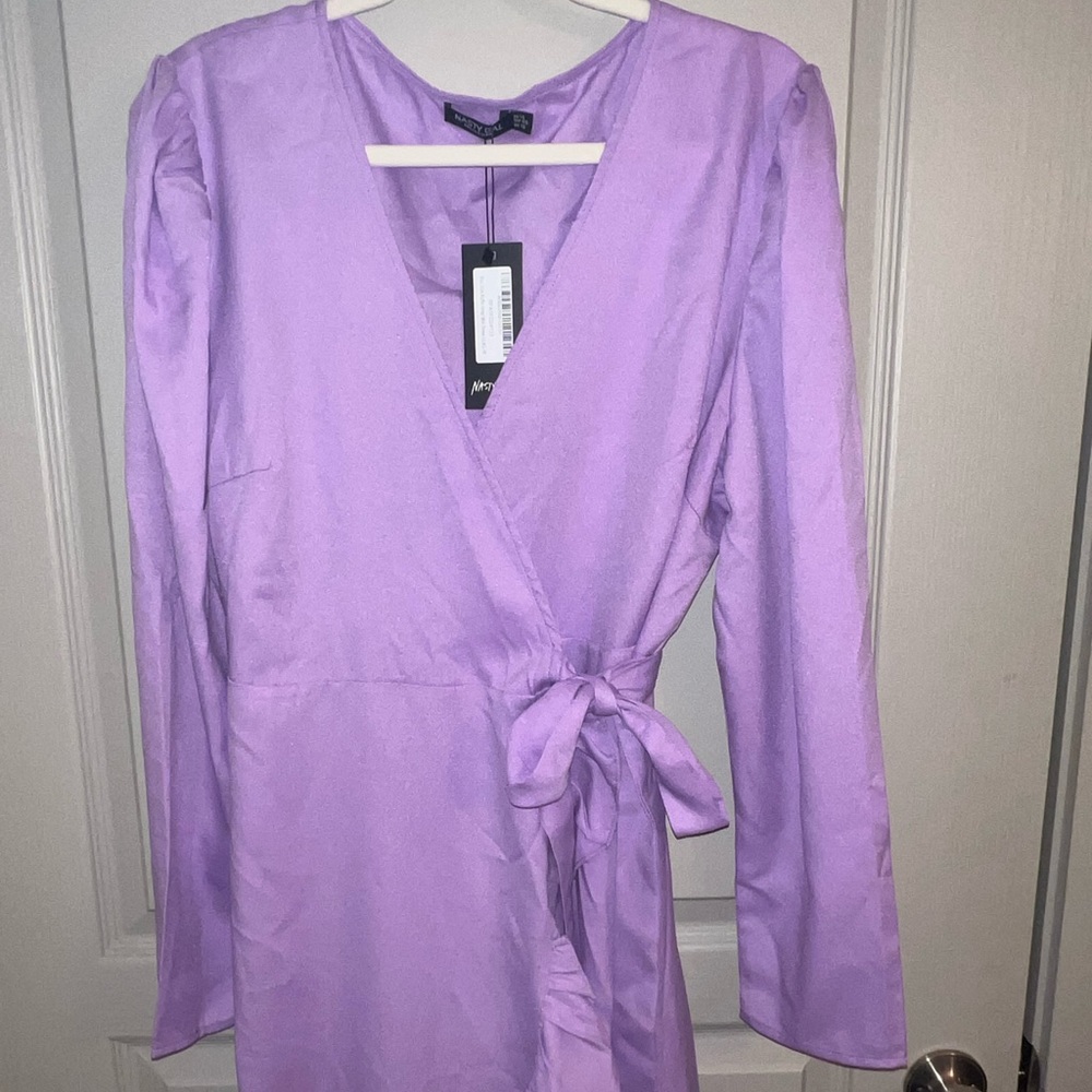 NWT Purple NastyGal Wrap Dress Size 14